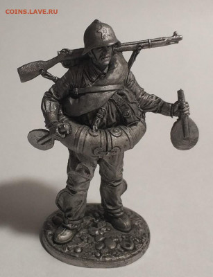 Боец РККА в плавательном костюме МПК. 1939-43 гг. СССР, 54мм - 14029