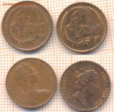Австралия 1 цент 1972,1989 г., до 10.07.2020 г. 22.00 по Мо - Австралия 1 цент 1972 89 1246