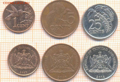 Тринидад и Тобаго 3 монеты, до 12.07.2020 г. 22.00 по Москве - Тринидад 3 монеты 607