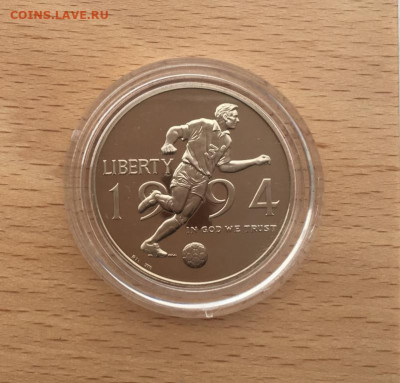 2 доллара 1994 50 центов P Чемпионат мира по футболу - ssha_1_2_dollara_1994_50_centov_p_chempionat_mira_po_futbolu_1994_sport_pruf_proof_kapsula