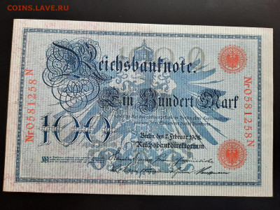Германия 100 марок 1908 г. UNC до 22:00 по МСК 11.08.2020 - 20200708_131729