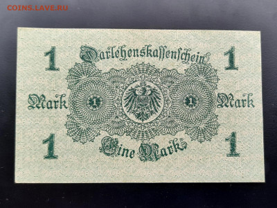 Германия 1 марка 1914 г. син. нум. UNC до 11.07.2020 - 20200708_144827