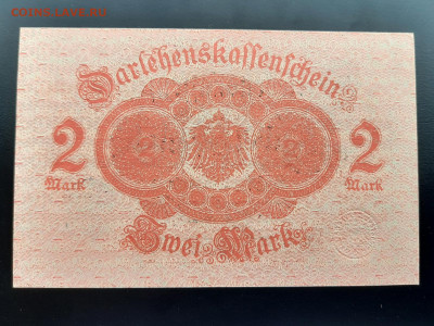 Германия 2 марки 1914 г. син. нум. UNC до 11.07.2020 - 20200708_144933