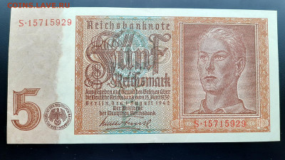 Германия 5 рейхсмарок 1942 г. aUNC до 22:00 11.07.2020 - 20200708_162645