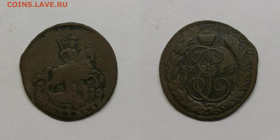 полушка,деньга,копейка 1766г - копейка 66