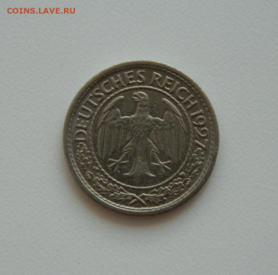 Германия 50 рейхспфеннигов 1927 г. "А"  до 14.07.20 - DSCN9960.JPG