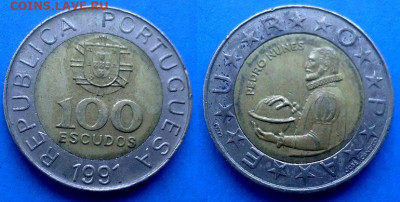 Португалия - 100 эскудо 1991 года (БИМ) до 18.07 - Португалия 100 эскудо, 1991