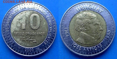 *2000*) до 18.07 - Уругвай 10 песо, 2000