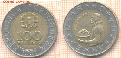 Португалия 100 эскудо 1991  г., до 19.07.2020 г. 22.00 по Мо - Португалия 100 эскудо 1991 1276