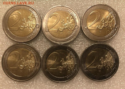 Юбилейные евро двушки 6 штук - 78FA5C88-55BB-4755-80DC-FE28CB4BC49D