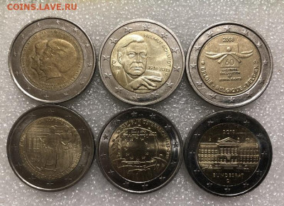 Юбилейные евро двушки 6 штук - 1100E508-187C-4FD4-A1FB-E5763048C779