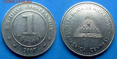 Никарагуа - 1 кордоба 2007 года до 20.07 - Никарагуа 1 кордоба, 2007