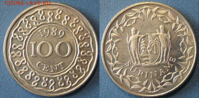 СУРИНАМ 100 центов 1989 г До 17-07 В 22-00 мск - 100 сурин