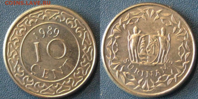 СУРИНАМ 10 центов 1989 г До 17-07 В 22-00 мск - 10 сурин