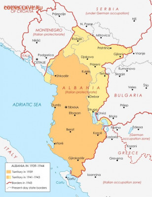  годовые. - Map_of_Albania_during_WWII
