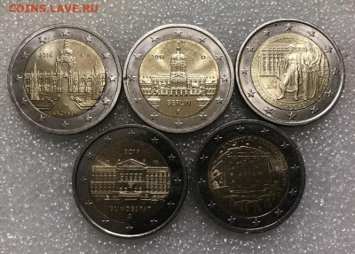 Юбилейные евро двушки 5 штук. - DA5453E3-67AB-4FA1-ADCA-52727EC0EA91