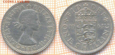 Великобритания 1 шиллинг 1963 г., до 22.07.2020 г. 22.00 по - Великобритания шиллинг 1963 1301