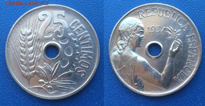 Испания 25 сентимо, 1934 (339) - ис (3)