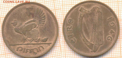 Ирландия 1 пенни 1946 г., до 22.07.2020 г. 22.00 по Москве - Ирландия 1 пенни 1946 1326