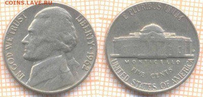 США 5 центов 1962 г., до 22.07.2020 г. 22.00 по Москве - США 5 центов 1962 1341
