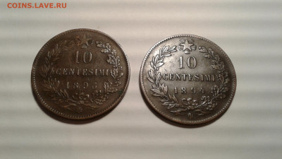 Италия 10 чентезимо 2шт., 1893-1894г. до 24.07. 20г. 22:00 - 20200719_212109