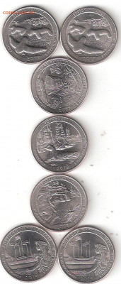 США Квотеры-парки 7шт ФИКС - США Парки 36,38,42,43,47 р 07