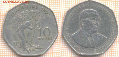Маврикий 10 рупий 1997 г., до 22.07.2020 г. 22.00 по Москве - Маврикий 10 рупий 1997 1369