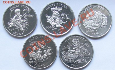МЭН Комлект Крон 2001 г. ГАРРИ ПОТТЕР ! UNC - Isle of Man Crown 2001 Potter-set.JPG
