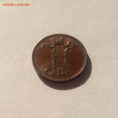 1 пенни Русская Финляндия 1905г., шт.блеск , до 28.07.20г. - 1p5-1