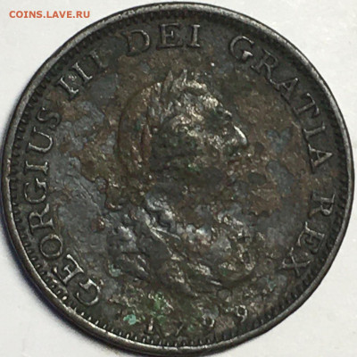 фартинг 1799 года Британия - A1D9E1EE-E3C4-42FA-8B8F-6E9947AEF1E8