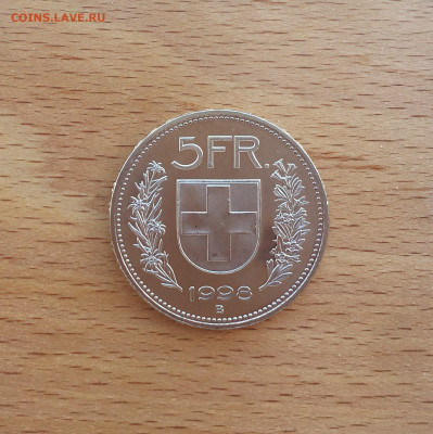 Швейцария 5 франков 1998 - 3