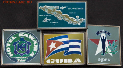 Куба зеркальные значки 4 штуки флаг, спорт до 31.07.20 22:00 - CUBA 1.JPG