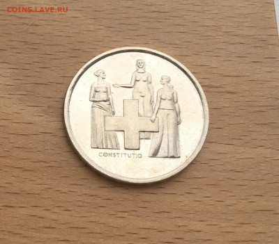 Швейцария 5 франков 1974 100 лет Конституции - IMG_3286.JPG