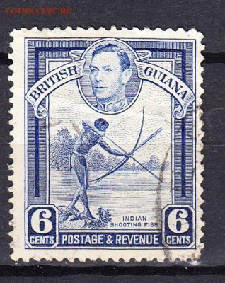 Колонии Британская Гвиана 1938 1м 6 ц до 01 08 - 41г