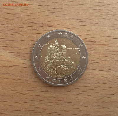 биметалл 2 евро Германия 2012 двор A  Бавария - IMG_3418.JPG