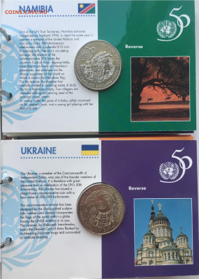 Редкий набор 50 лет ООН Альбом папка 20 шт UNC Крона Шайба - IMG_3536.JPG