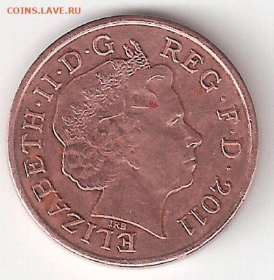ВЕЛИКОБРИТАНИЯ: 1 пенни(one penny) 2011 года - 1 PENNY-2011 P