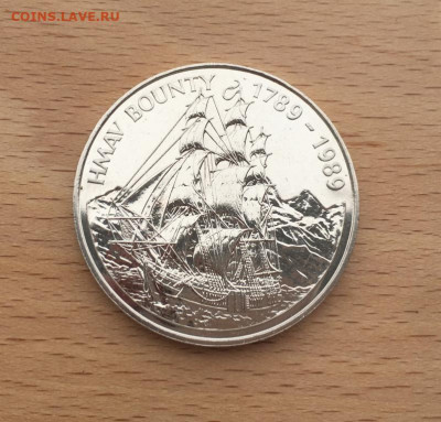 Острова Питкэрн 1 доллар 1989 корабль Баунти парусник флот - ostrova_pitkern_1_dollar_1989_korabl_baunti_parusnik_flot_krona_shajba (2)