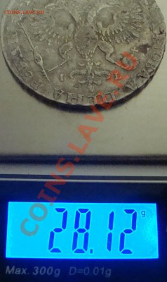 Рубль 1719 год.ОК.ILL. Оценка. - 046 015