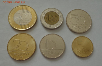 ВЕНГРИЯ - набор ходячки 6 монет 2 БИМа до 7.08, 22.00 - Венгрия - набор ходячки 6 монет