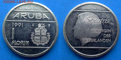 Аруба - 1 флорин 1991 года до 8.08 - Аруба 1 флорин, 1991