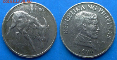 Филиппины - 1 писо 1990 года (Фауна) до 8.08 - Филиппины 1 писо, 1990