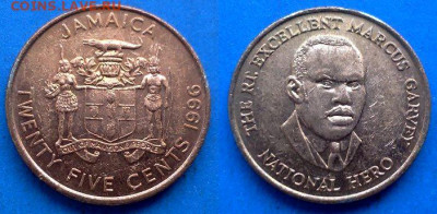 Ямайка - 25 центов 1996 года до 8.08 - Ямайка 25 центов, 1996