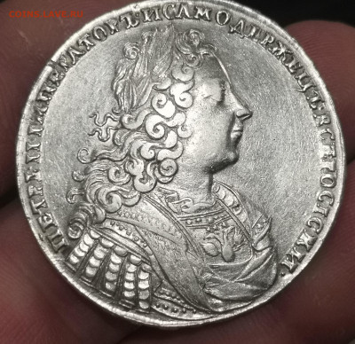 Рубль 1728 год со звездой на груди - 1