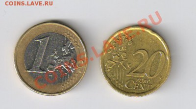 АВСТРИЯ 20 центов и 1 ЕВРО до 18.09.2011г 21-00 - ЕВРО-АВСТРИЯ 001