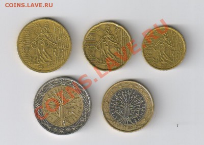 ФРАНЦИЯ-5 монет до 18.09.2011г 21-00 - ЕВРО-ФРАНЦИЯ