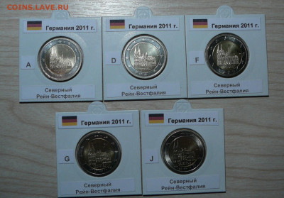 2 евро Германия  2011 Кёльн Северная Рейн Вестфалия. 10.08. - 30968005