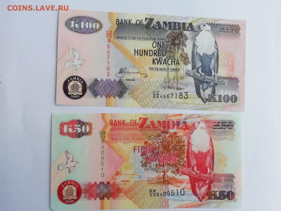 Замбия 50 и 100 квача.Пресс. 08.08. 22:00 - замбия