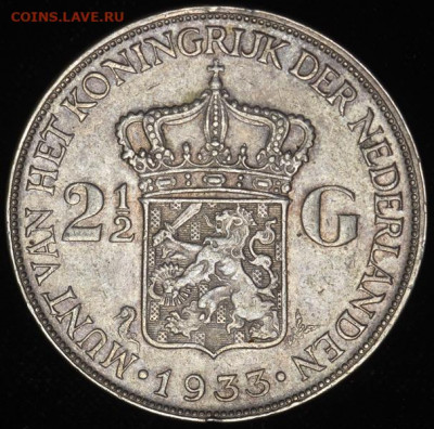 2 гульдена 1933 - 2-1-2-guldena-1933-niderlandy_27645-2