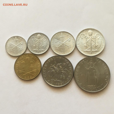 Ватикан 1967г 7 монет от 1 до 100 лир - image-05-08-20-04-57-3